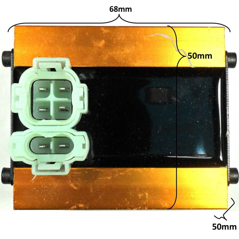 CDI Box 4 Stroke (DC)  49-150cc ATV, GoKarts, Scooters with GY6 Belt Drive Engine  HIGH PERFORMANCE  2 plug 6 pin  68x50x30