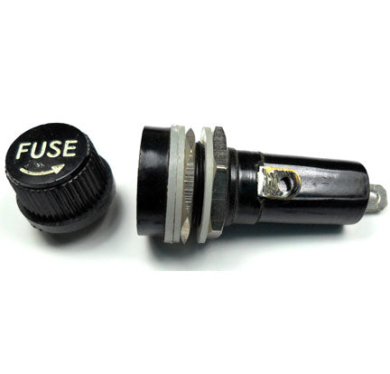 FUSE HOLDER  L=45mm Thread OD=14mm  2 Terminal - Does not come with fuse