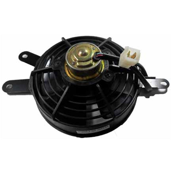 UNIVERSAL RADIATOR FAN Fits Many  ATVs & SCOOTERS  Round OD=145mm Cage H=45 Bolts c/c=54  2 Pins in 2 Pin Female Jack.