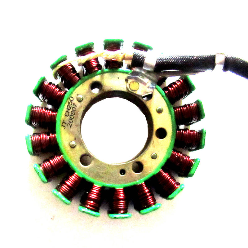 Stator 250cc 4-Stroke CF250, CN250 + Others  18 Coil OD=103  ID=42 H=28 Bolts c/c=52  3 Pin in 3 Pin Female Jack + 1 Wire