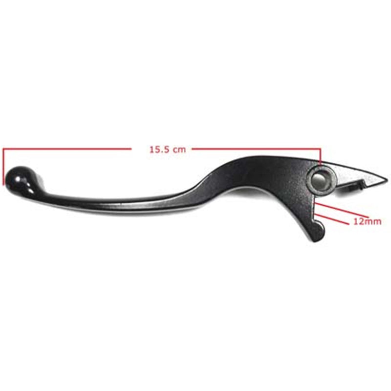 BRAKE LEVER (Left Hand)  Fits many ATVs & Scooters  L=191mm Bolt Hole ID=8mm Thick=12mm