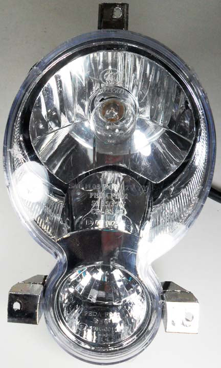 Headlight  Fits Tao Tao Powermax 150 + Others  Top Light 35/35w Bottom Light 3W 4/4 Female Bolts c/c=117mm