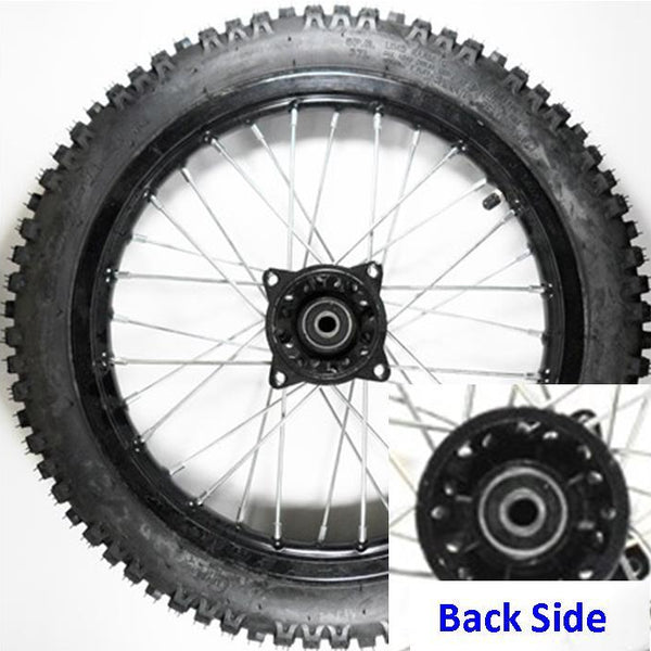 Front Wheel with TireRim=1.40X14 Tire=2.50(60/100)x14Disc Brake Black  Axle ID=12 Bolts Cross c/c=100mm