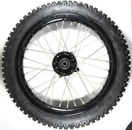 Front Wheel with TireRim=1.40X14 Tire=2.50(60/100)x14Disc Brake Black  Axle ID=12 Bolts Cross c/c=100mm