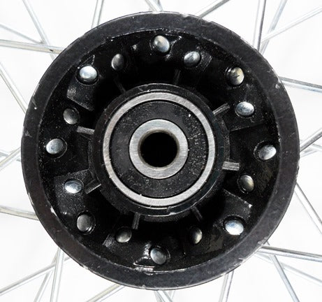 Front Wheel with TireRim=1.40X14 Tire=2.50(60/100)x14Disc Brake Black  Axle ID=12 Bolts Cross c/c=100mm