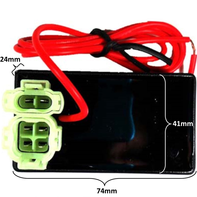 CDI Box UNIVERSAL 2 or 4 Stroke  Fits Many ATV, GoKart, Motorcycles, Scooters  2 Plug, 6 Pin + 1 Red Wire  74x41x24