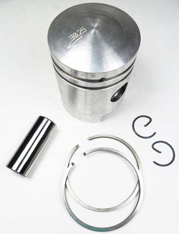 PISTON KIT 49cc 2-stroke  B=38.25mm P=12mm H=47mm  Ctr Pin To Top=23mm  Puch Maxi 1ST OS