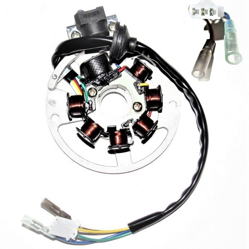 Stator  Fits Impuls TXL50, TXL90, Lightning AXL50, Thunder AXL90, Sierra DXL90, E-ton Viper RXL50, 70, 90cc ATVs with 2 stroke engines.