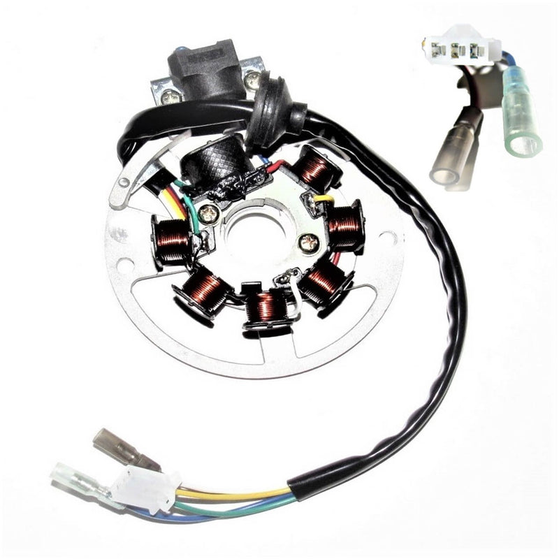 Stator  Fits Impuls TXL50, TXL90, Lightning AXL50, Thunder AXL90, Sierra DXL90, E-ton Viper RXL50, 70, 90cc ATVs with 2 stroke engines.
