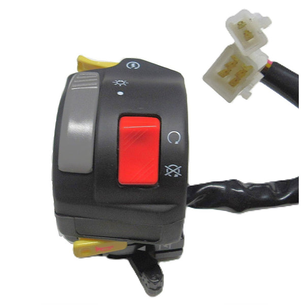Handlebar Switch (Left Hand)  Fits Impuls TXL50,TXL90-E-Ton Lightning 50-Thunder 90-Sierra DXL90-Viper RXL 50-90cc ATVs. 2 Pins in 3 Pin Female Jack + 6 Pins in 6 Pin Female Jack  Click here for model listing and additional notes