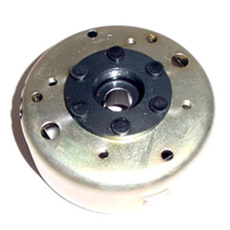 Flywheel Fits E-Ton Yukon YXL150, CXL150, Viper RXL150R, ATVs, Beamer R4-150, Matrix 150 Scooters + Others + More ID= 90mm, Hgt=40mm  Shaft (closed side)=15.2, Shaft (open side)=18mm Use Puller# 634192