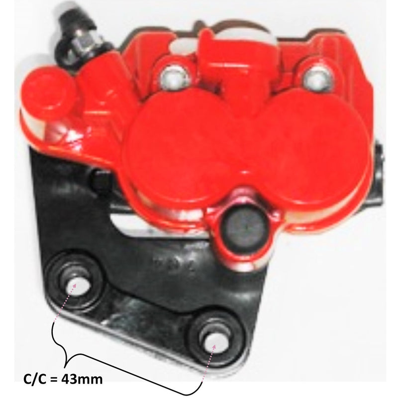 Disc Brake Caliper Mounting Bolts c/c= 43mm Fits E-Ton Beamer R2-50, R4-150, Matrix 50-150, Scooters + other brands.