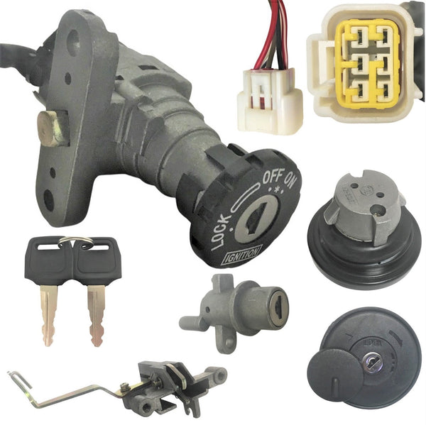 Ignition Switch  Fits Many 50-150 Scooters  With gas Cap  5 Pin with 6 Pin FM Jack Bolts c/c=50mm