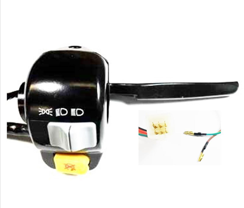 Handlebar Switch (Right Hand) W/Lever  Light/Kill Switch  6 Pins in 6 Pin FM Jack