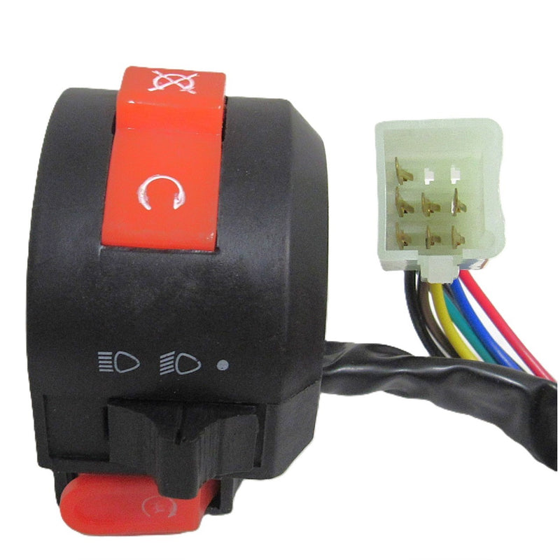 Handlebar Switch (Left Hand)  7 Pins in 9 Pin FM jack  Fits many Coolster ATVs + others