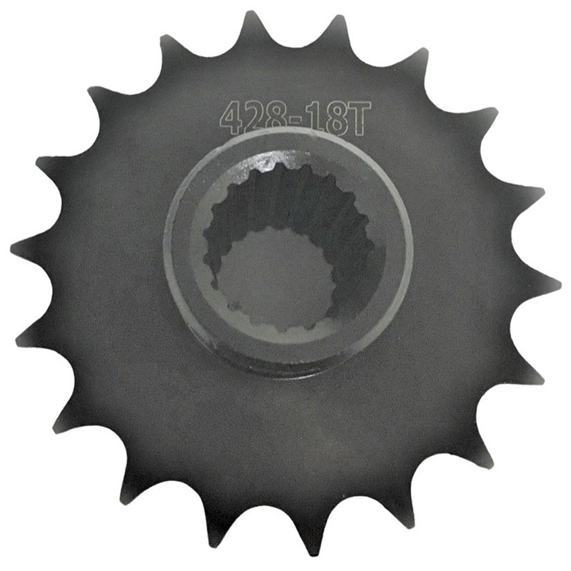 Front Sprocket #428 18th  Splines=19, ID=20mm  Total L=45mm  Fits many 90-150cc ATVs