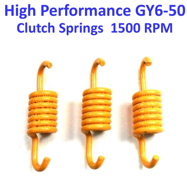 Clutch Spring Set  HIGH PERFORMANCE Yellow +1500 RPM  GY6-50 QMB139 49cc Chinese Scooter Motors