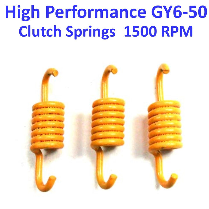 Clutch Spring Set  HIGH PERFORMANCE Yellow +1500 RPM  GY6-50 QMB139 49cc Chinese Scooter Motors