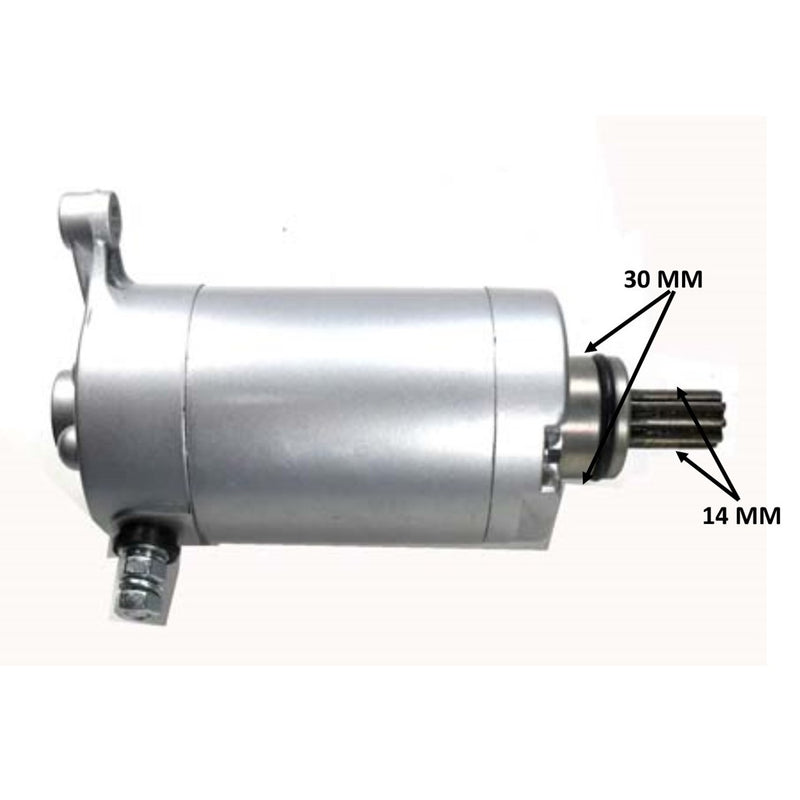 Starter 150-250cc CG Type ATV, Dirtbike, GoKart, Scooter, Shaft OD=14 Splines=9 Flange=30 Bolts c/c=57
