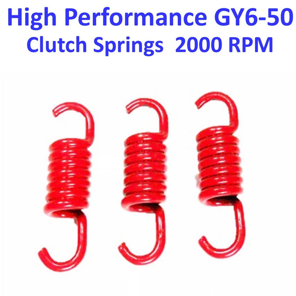 Clutch Spring Set  HIGH PERFORMANCE Red +2000 RPM  GY6-50 QMB139 49cc Chinese Scooter Motors