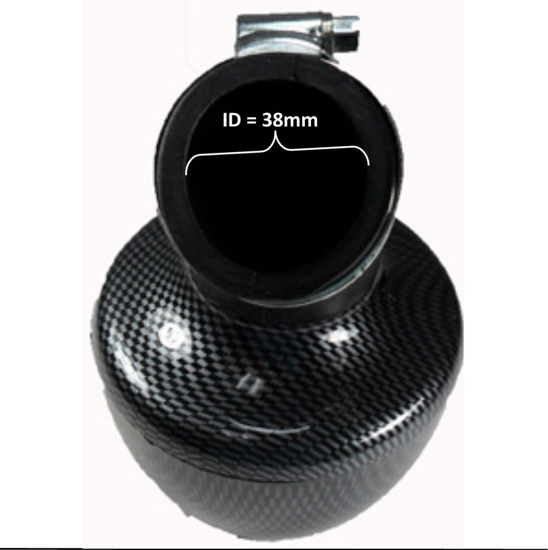 High Performance Carbon Graphite Air Filter ID=38mm  Fits 49cc Scooters with PD18J Carburetors