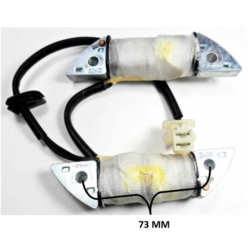 Stator  2 Coils 2 Pin Male Jack  Bolts c/c=73mm