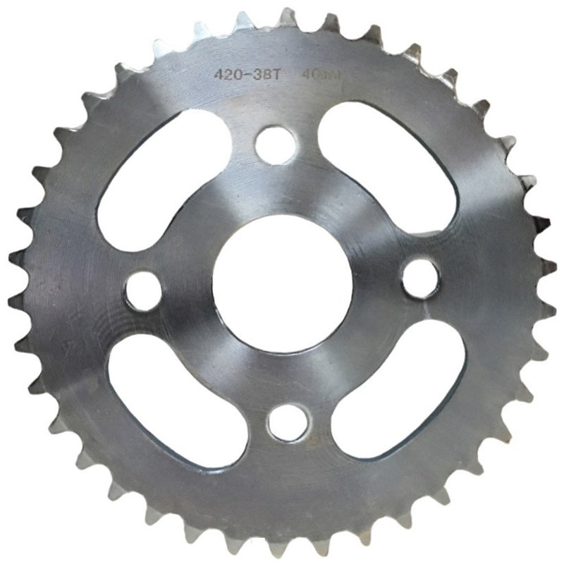 Rear Sprocket #420 38th  Bolts Cross c/c=80 ID=40mm  Fits Many Hammerhead, TrailMaster + Other ATVs, GoKarts, Minibikes