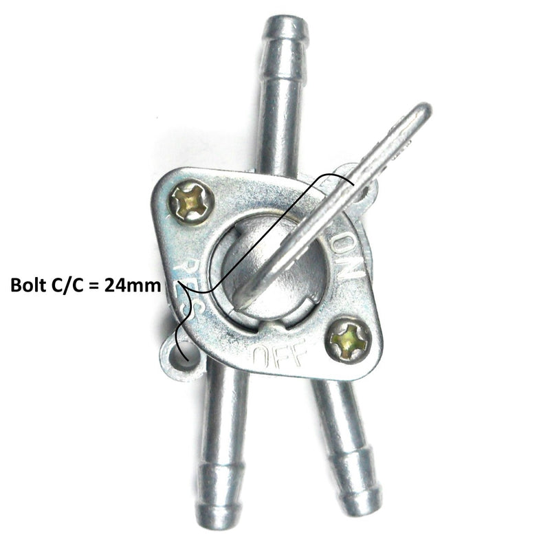 Fuel Valve  Inline  ATVs, Dirtbikes  Bolts Ctr to Ctr = 27mm