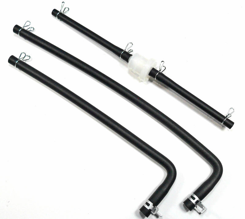 E-Ton 50cc 70cc 90cc ATV Fuel Line Kit  Includes Primary Line, Reserve Line & Fuel Filer assembly  The lines in this kit attach to the rear ports on the tank. Some older ETON's had open front ports. This kit will not work for those models.