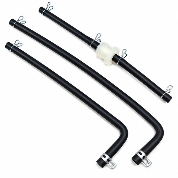 E-Ton 50cc 70cc 90cc ATV Fuel Line Kit  Includes Primary Line, Reserve Line & Fuel Filer assembly  The lines in this kit attach to the rear ports on the tank. Some older ETON's had open front ports. This kit will not work for those models.