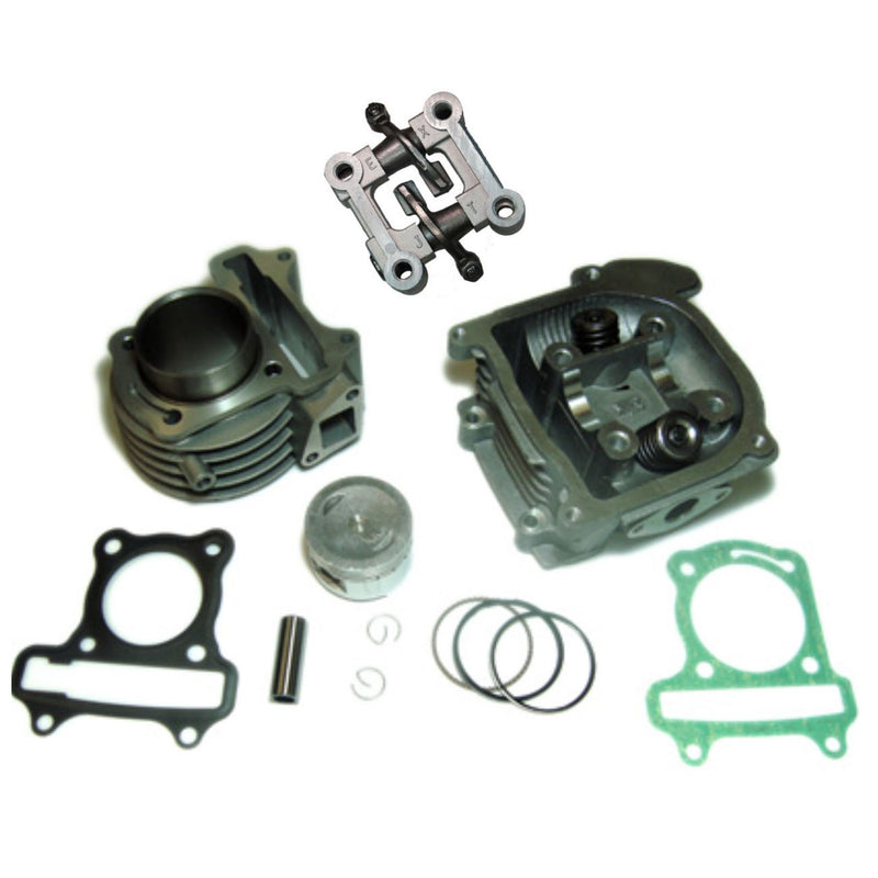 80cc Cylinder Piston Top End Kit With Non-EGR Head For GY6-50 QMB139 Chinese Scooter Motors. Bore=47mm