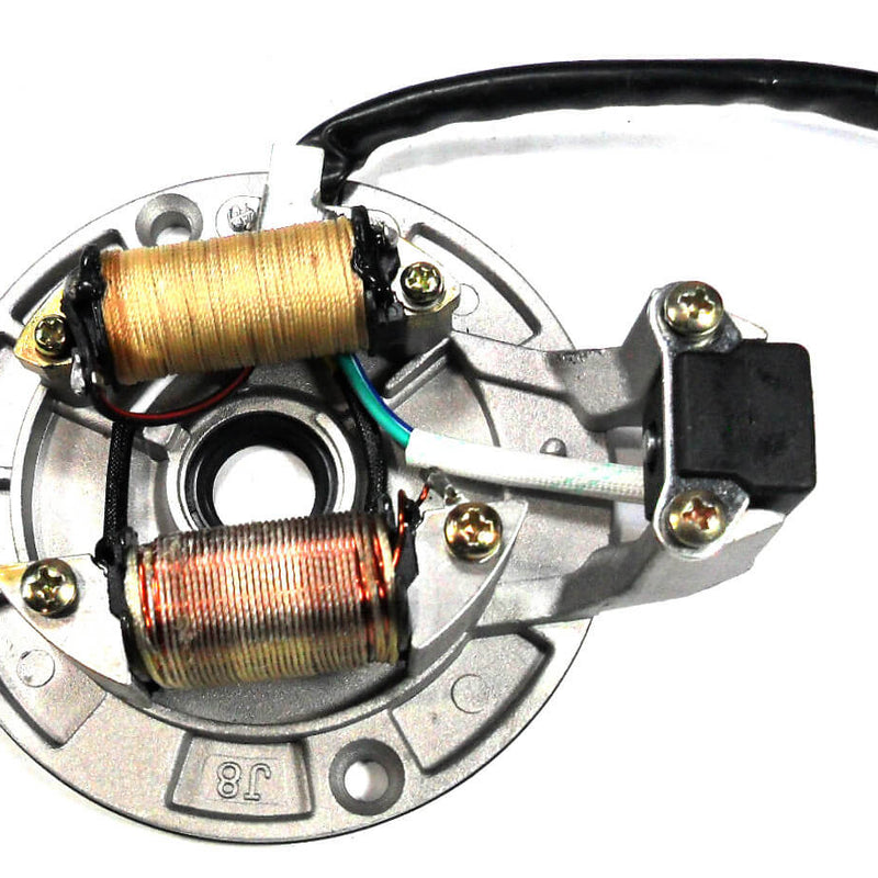 Stator 2 Coil w/ Base Plate 5 Pin in 6 Pin FM Jack (Base Plate OD=114mm)