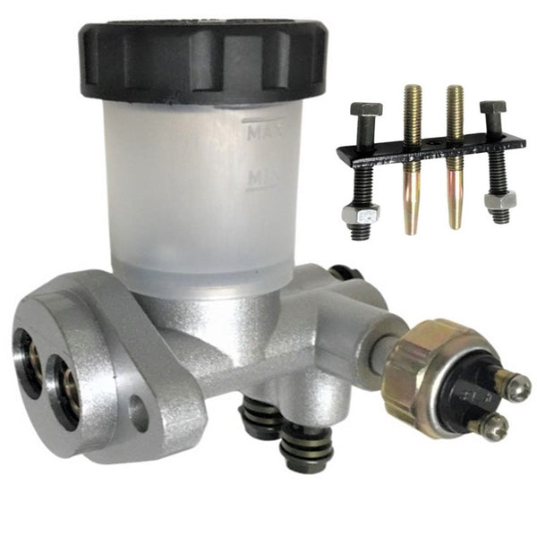 BRAKE MASTER CYLINDER  With Raised Insert, Fits Many ATV, GoKarts Bolts c/c=60mm