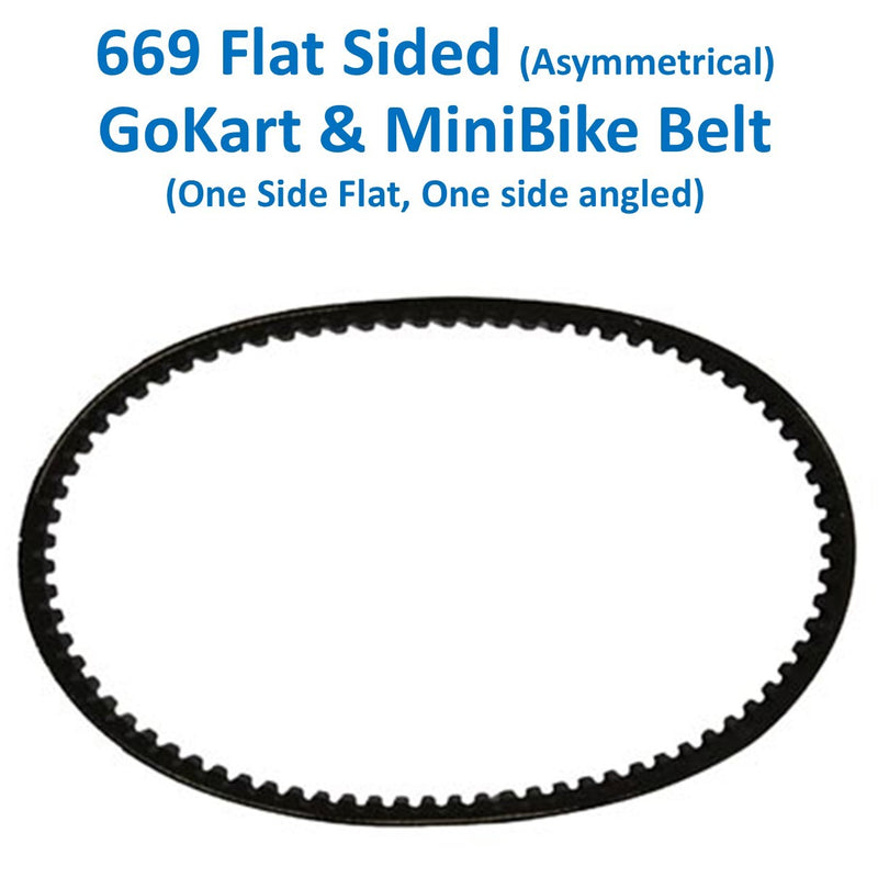 Belt 669x18.1x30One Side Flat (Asymmetrical)Fits GoKarts 200 Mid XRX, 200 Mid 2XRX, Trailmaster Cheetah 8