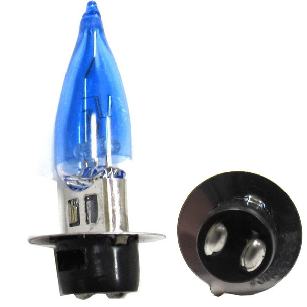 12V 35/35W Headlight Bulb  2 Terminal 15mm Base (Bright Blue)