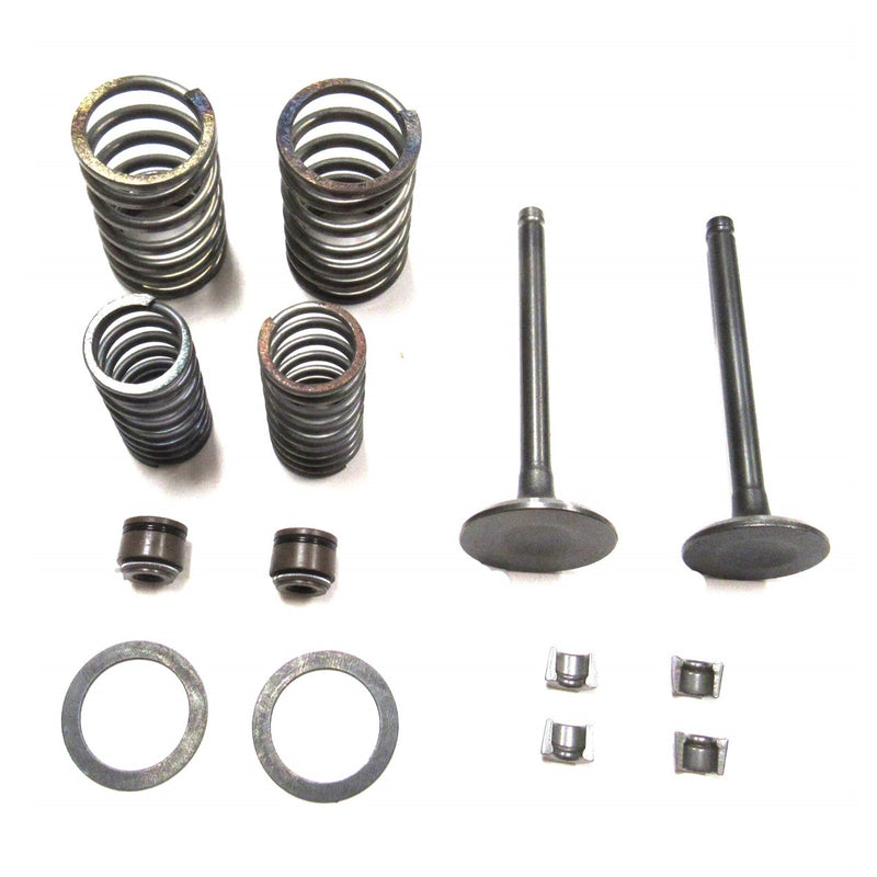 GY6-150 Valve Set  Includes 2 Valves, 2 Springs, 2 Seals & retainer clips