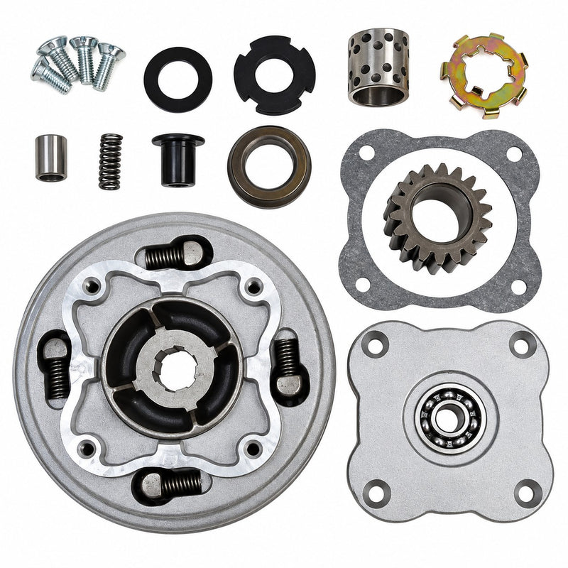 Rear Clutch  50-125cc Honda Copy Manual Clutch Fits Most Chinese ATVs, Dirtbikes  Clutch OD=116  Shaft=17mm 18th Gear