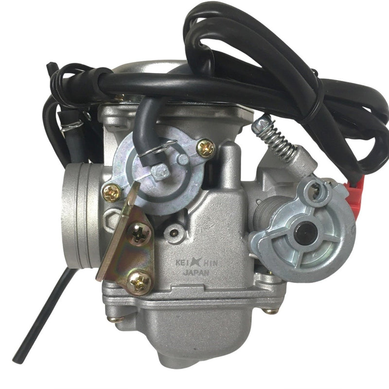 High Performance PD24J Carburetor Intake OD=32mm ID=26mm - 8% larger than standard. Air Box OD=42mm  Fits Most GY6 125, 150, 180cc ATV, GoKarts, Motorcycles, Scooters