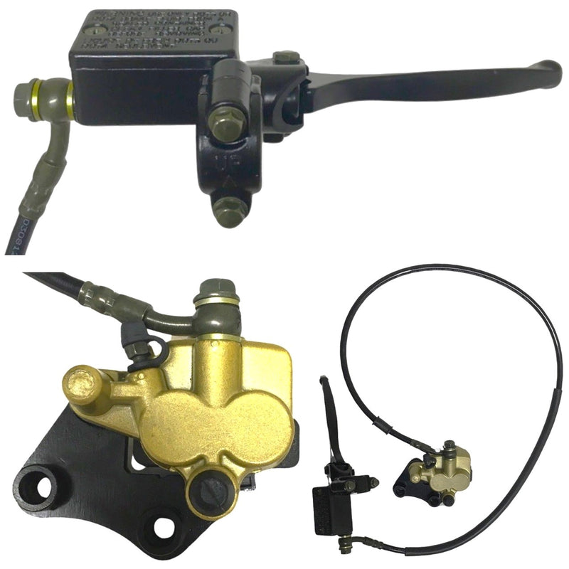 Front Brake Assembly Fits Many DirtBikes Caliper Bolts c/c=44mm, Line Length=38in