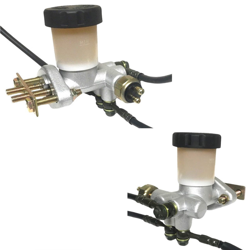 Complete GoKart Brake Assembly Fits Many GoKarts Caliper #1 Bolts c/c=63mm, Line L=28in, Caliper #2 Bolts c/c=63mm, Line L=43in,     Caliper #3 Bolts c/c=96mm, Line L=78in, Master Cylinder Bolts c/c=60mm.