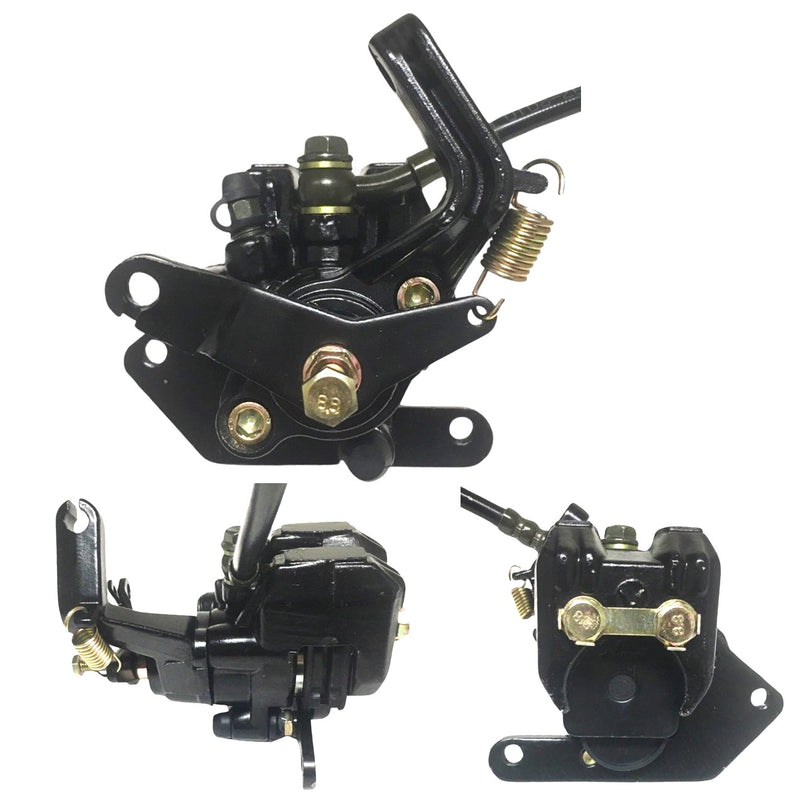 Complete GoKart Brake Assembly Fits Many GoKarts Caliper #1 Bolts c/c=63mm, Line L=28in, Caliper #2 Bolts c/c=63mm, Line L=43in,     Caliper #3 Bolts c/c=96mm, Line L=78in, Master Cylinder Bolts c/c=60mm.