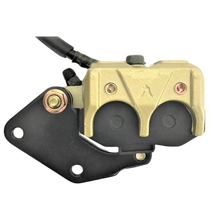 Rear Foot Brake Assembly Fits Many ATVs & DirtBikes Caliper Bolts c/c=45mm, Line L=20in, Master Cylinder Bolts c/c=40-55mm, Rod Length-From Body to Center of Connector Hole=110mm