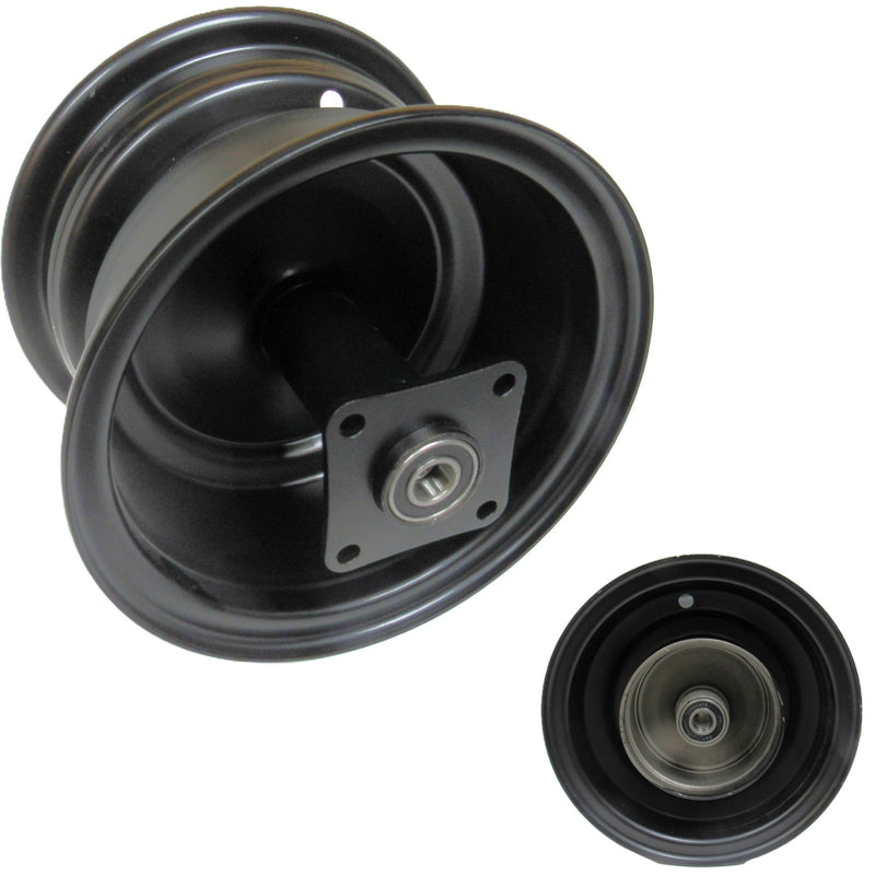 Rear Wheel Black, Fits Coleman CT200u, Trail 200, Trailmaster, Baja MB165-200, + more   Drum Brakes ID=110 Axle ID=15 Bolts Cross c/c= 80mm