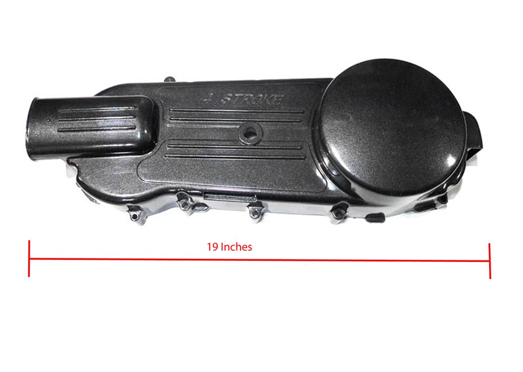 Gy6 150Cc Black Crankcase Cover (Lh) Long Case With Gasket - Click Image to Close