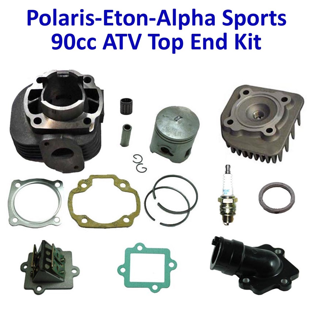 Polaris-Eton-Alpha Sports 90cc 2 Stroke Top End Cylinder Kit - Click Image to Close