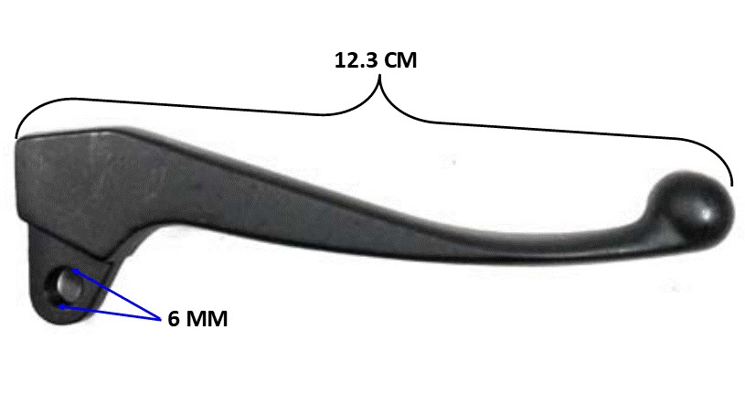 BRAKE LEVER (Right Hand) Fits Many ATVs & Scooters L=123mm Thick=6mm