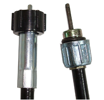 SPEEDOMETER CABLE Out=29.75" Inner=31" Nut ID Silver=9mm Black=10.5mm TOMOS A3/A35/Some A55 - Click Image to Close