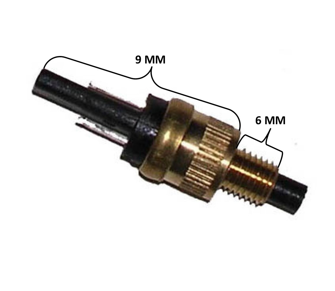 BRAKE SWITCH (MOPED) Threads=6mm Base to Tip=9mm Out=Closed, In=Open Circuit