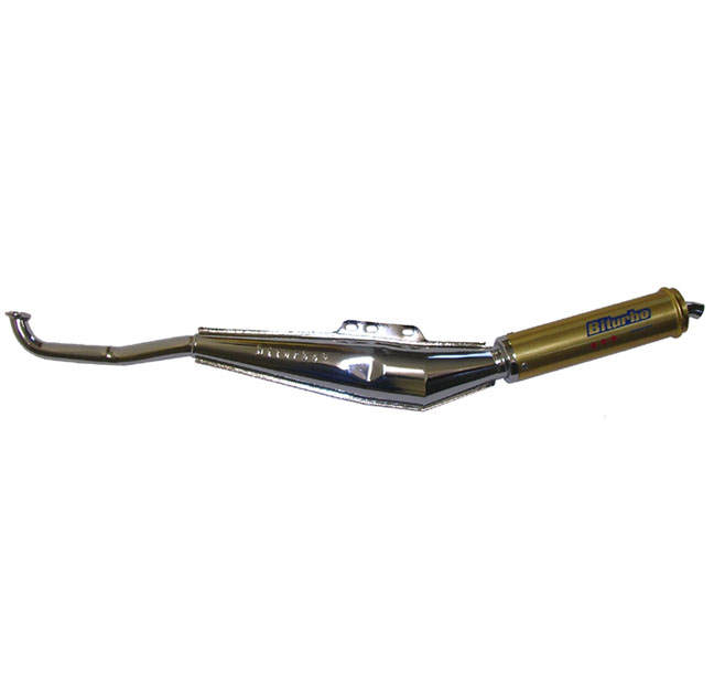 Biturbo High Performance 1 PC Chrome Exhaust For Puch Maxi