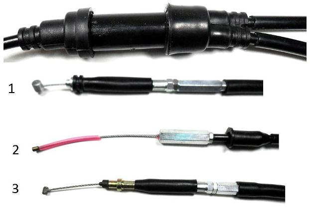 Throttle Cable 2 Stroke Fits Impuls E-Ton TXL50, TXL90 Lightning AXL50, Thunder AXL90, Viper RXL50, 70, 90cc ATVs + Others - Click Image to Close